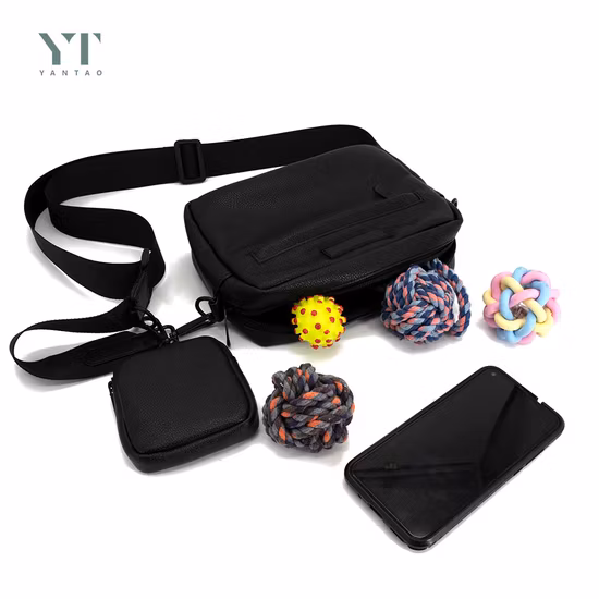 パーソナライズされたショルダーストラップ付きパーソナライズされた犬の散歩バッグ、防水PUレザーショルダーバッグ、うんちバッグディスペンサー付きペットキャリアバッグ