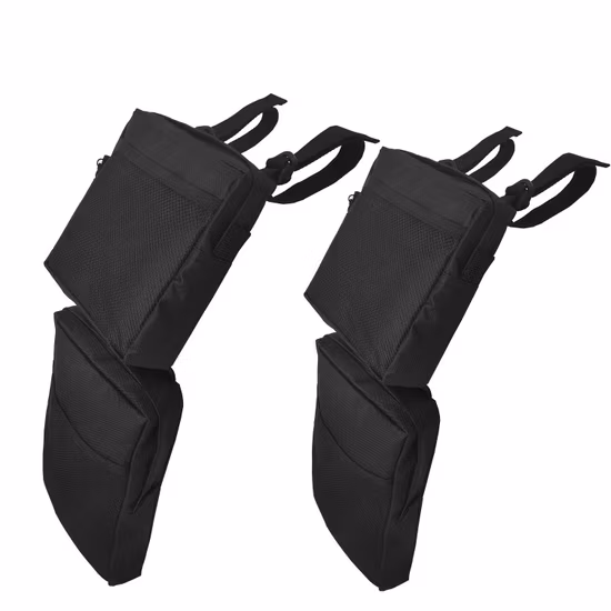 2PCS Black Tank Bag Waterproof 600d Oxford Saddle Bag ATV Fender Bags Saddlebag Cargo Storage Hunting Bag for Tank Accessories for Honda YAMAHA Suzuki UTV