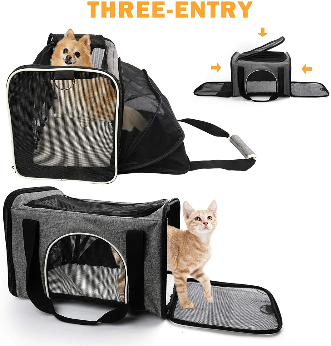 Cat Carrier Airline Approved Pet Carrier Bag for Small Dogs Expandable Soft Sided Cat Carrying Case for Travel