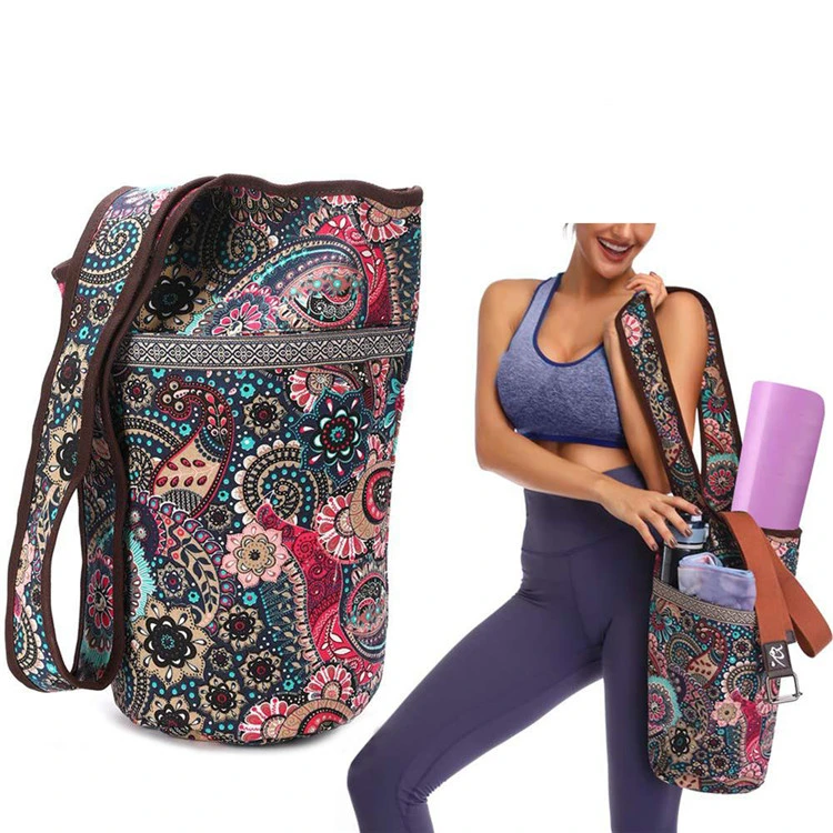 Wholesale Collapsible Canvas Mat Outdoor Carry Luxury Yoga Bag